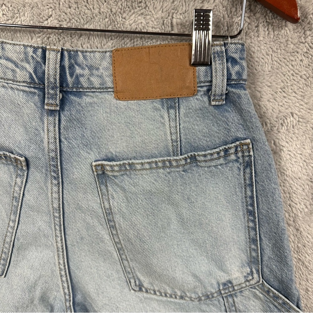 Cotton On Barrel Leg Y2K Light Wash Carpenter Jeans Size 26 - Picture 4 of 8
